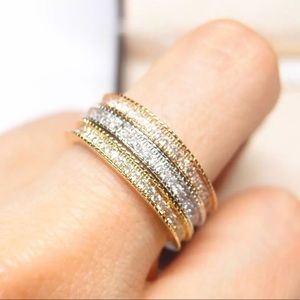 Pretty Girl Swag Jewelry Jewelry - <LAST><Sz 6>14K Gold Filled Pave Ring Set Pretty Girl Swag Jewelry Jewelry - <LAST><Sz 6>14K Gold Filled Pave Ring Set
